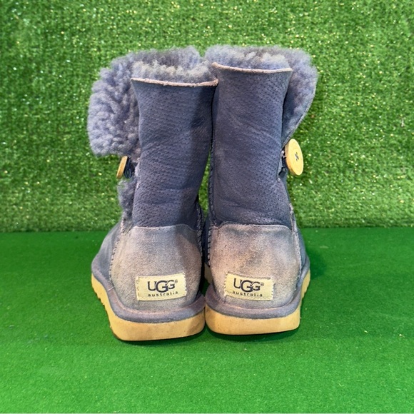 UGG Bailey Button 2 Navy Suede Tan 3056 Women’s Size 5 - Picture 4 of 6